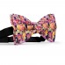 Papion personalizat, model flori, trandafiri multicolori